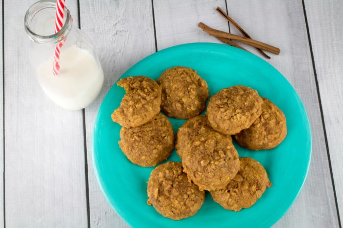 Soft Baked Gluten Free Pumpkin Oatmeal Cookies-15