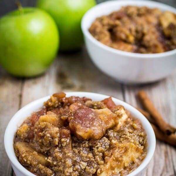 Slow Cooker Apple Crisp Gluten Free! • Dishing Delish