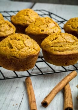 Soft, sweet, and made with just the right amount of pumpkin spice, Gluten Free Pumpkin Muffins are perfect on a chilly fall morning. These gluten free muffins are so easy to prepare and use real pumpkin puree to give them an honestly authentic flavor. Top with cream cheese, butter, or even a drizzle of maple syrup for a treat your whole family will love!