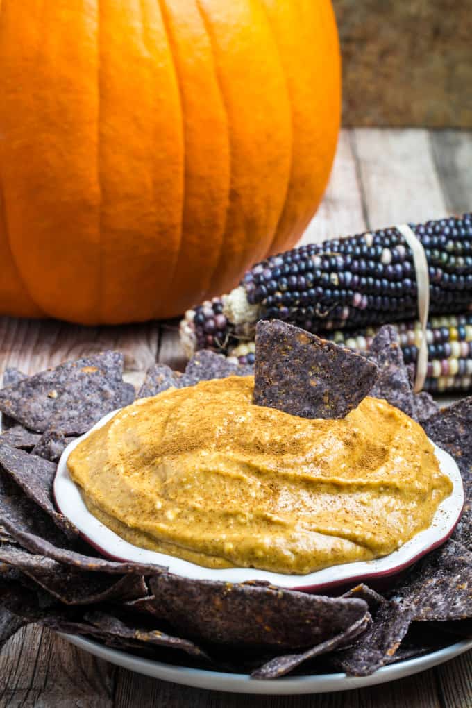 Creamy and sweet, this is one fast way to bring the holiday flavors of pumpkin pie to your table. Easy Pumpkin Pie Dip is made with real pumpkin, sweet maple syrup, and autumn spices. Serve with corn chips or vanilla cookies for a quick snack or dessert your guests will love!