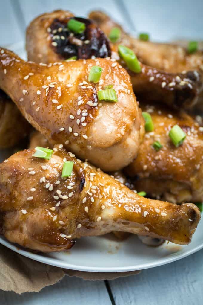 sweet & sticky oven baked chicken drumsticks