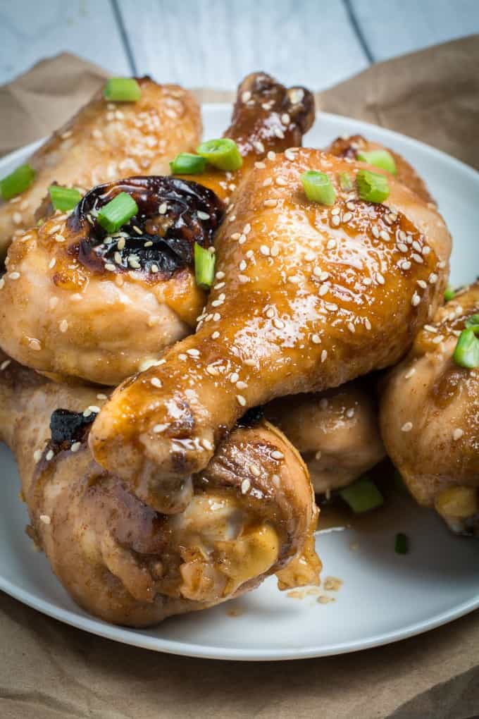 sweet & sticky oven baked chicken drumsticks