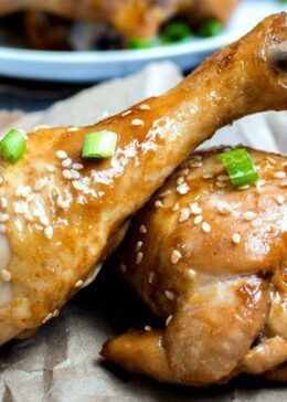 Sweet & Sticky Oven Baked Chicken Drumsticks