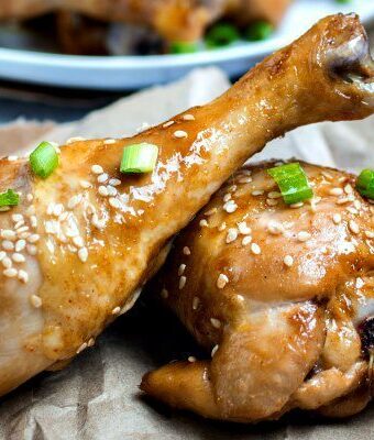 Sweet & Sticky Oven Baked Chicken Drumsticks