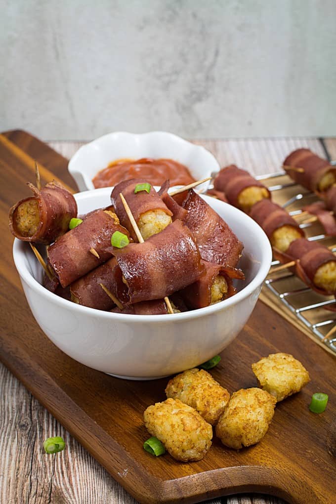 Bacon Wrapped Tater Tots