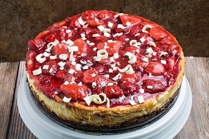 White Chocolate Strawberry Cheesecake Recipe
