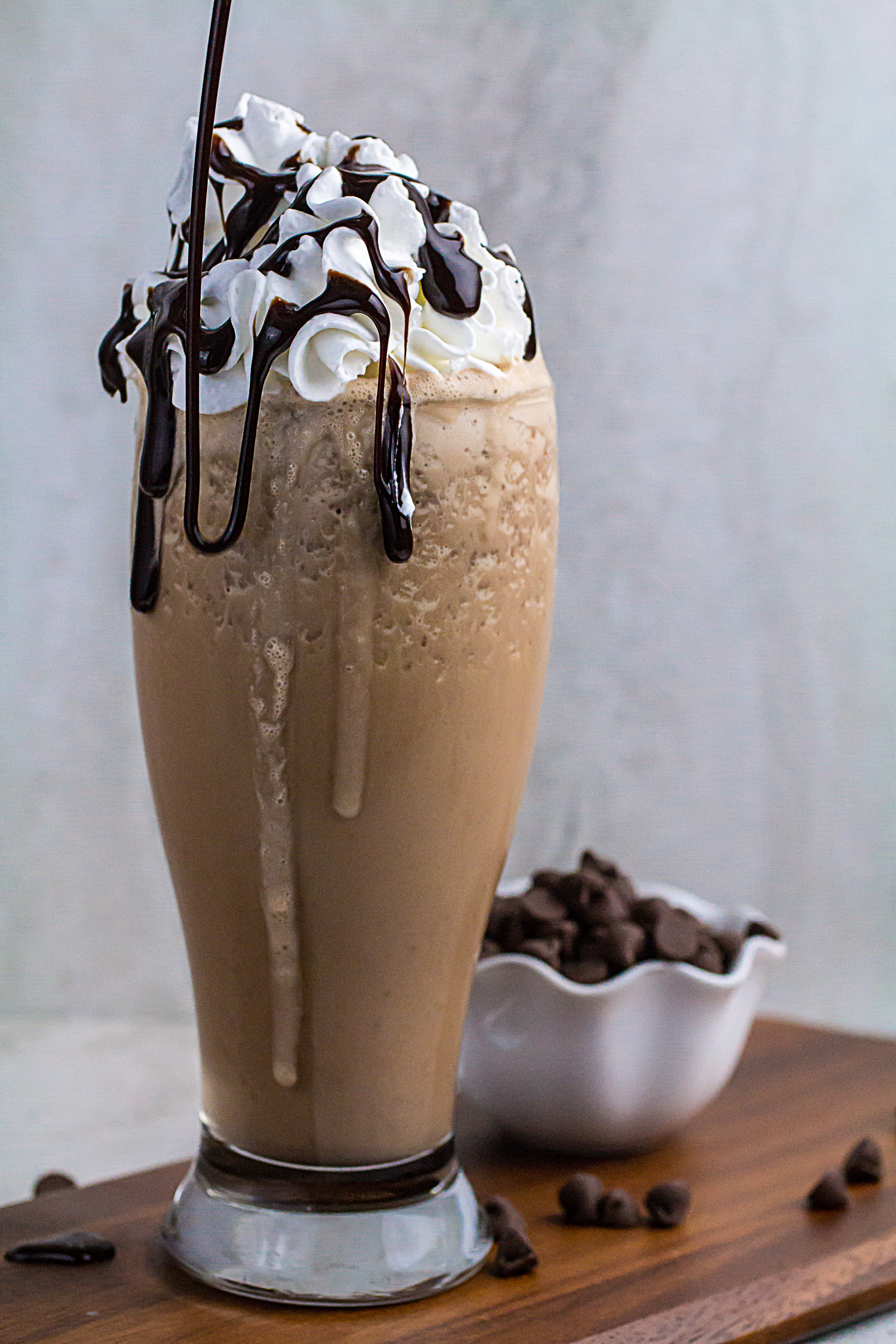 chocolate chip mocha breakfast smoothie dishing delish