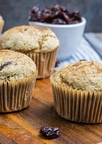 gluten free muffins with dried cherries