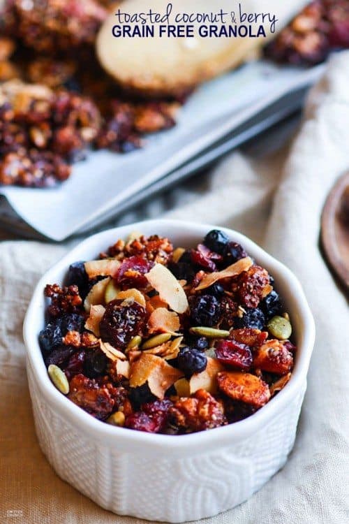 grain free toasted coconut gluten free granola