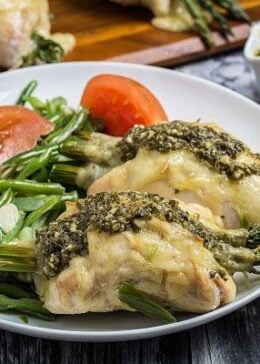 asparagus stuffed chicken with swiss