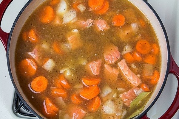 Miso Salmon & Vegetable Stew