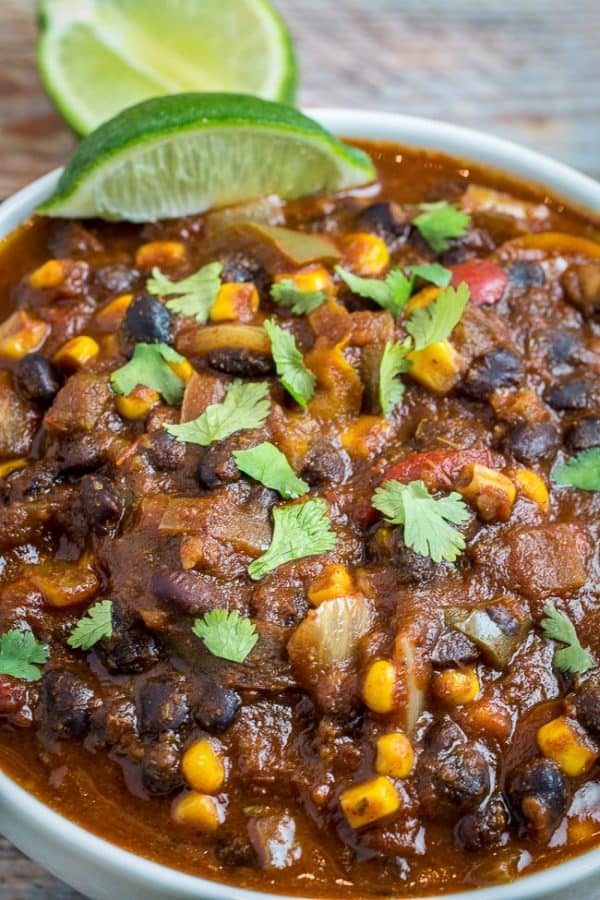 Slow Cooker Black Bean Chili • Dishing Delish