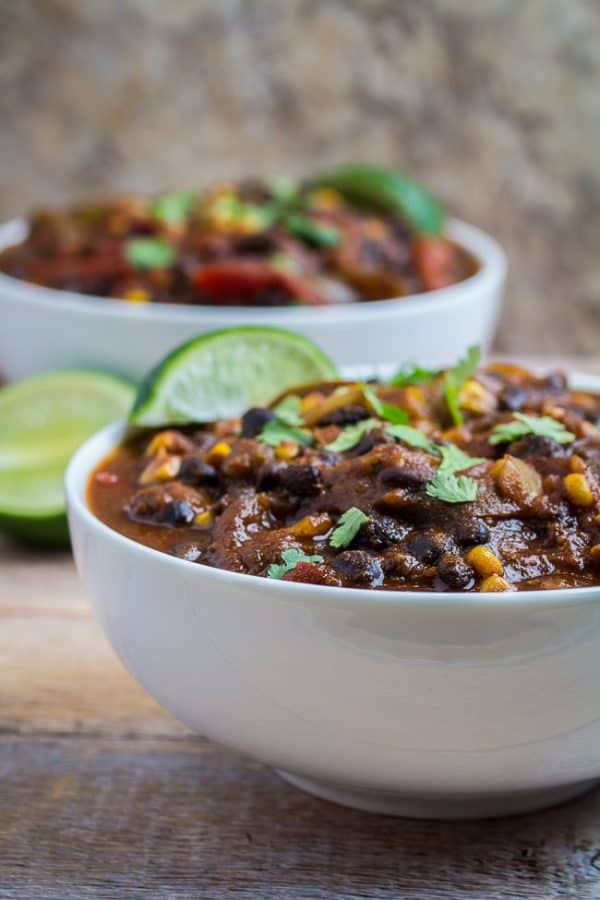 Slow Cooker Black Bean Chili • Dishing Delish
