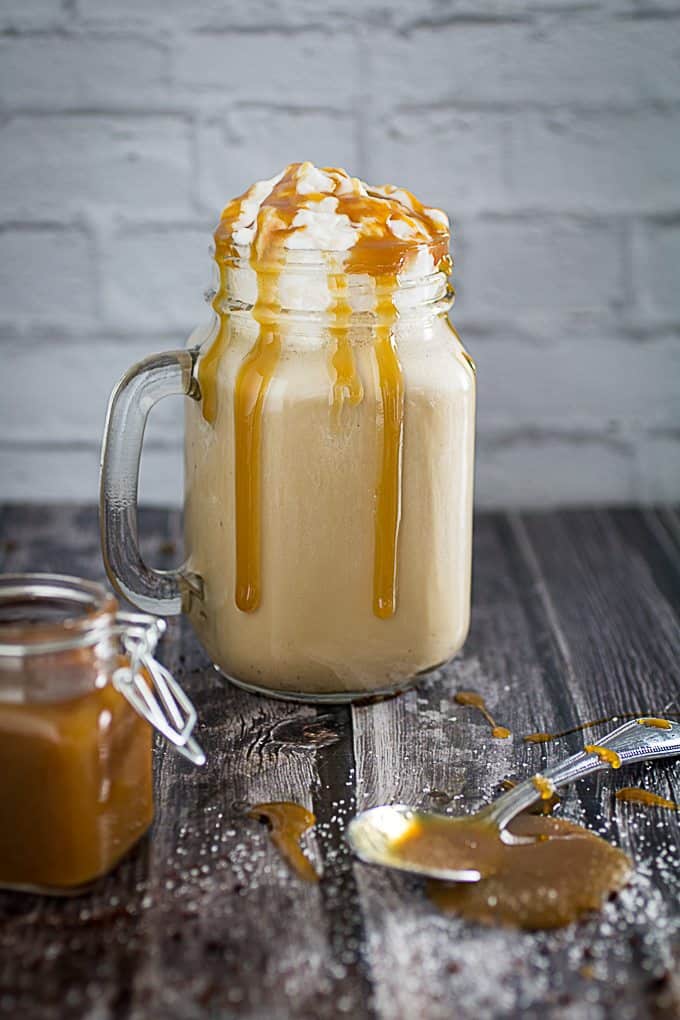 Salted Caramel Frappuccino Milkshake.