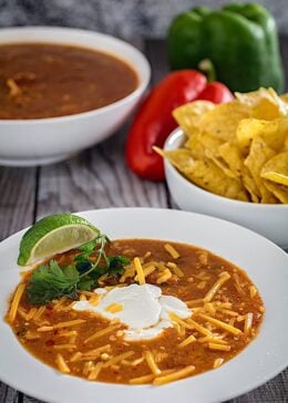 Slow Cooker Chicken Enchilada Soup