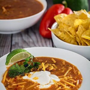 Slow Cooker Chicken Enchilada Soup