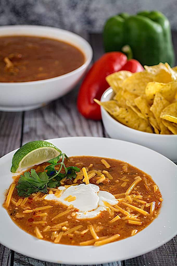 Slow Cooker Chicken Enchilada Soup