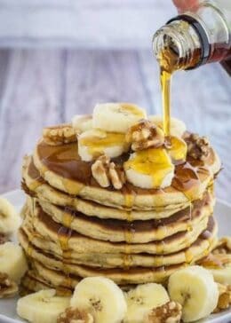 Banana oatmeal pancakes