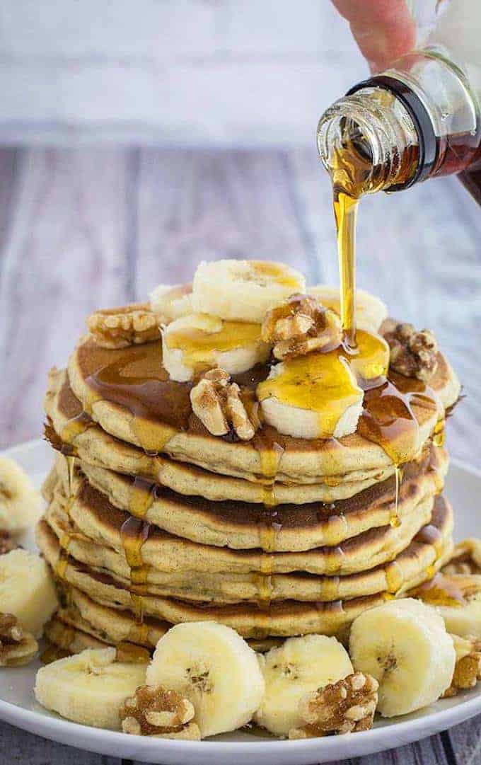 Banana oatmeal pancakes