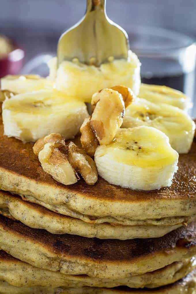 Banana oatmeal pancakes