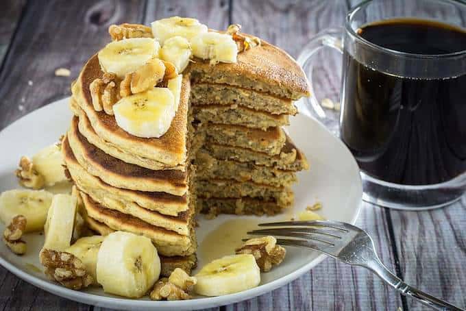 Banana oatmeal pancakes