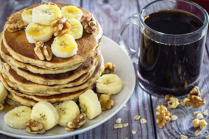 Banana oatmeal pancakes