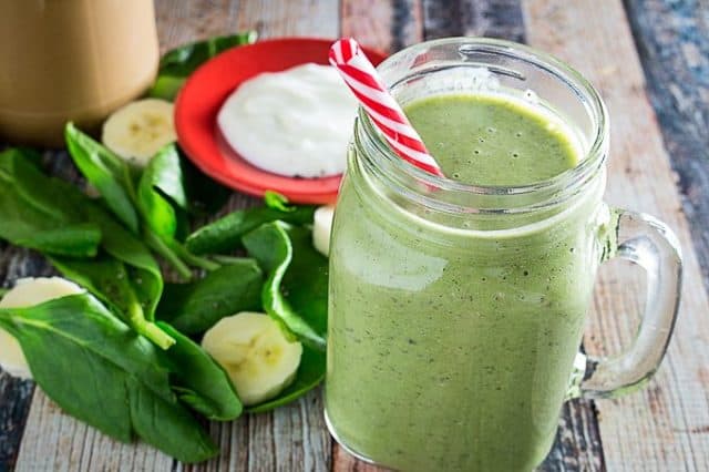 Green Monster Smoothie w/ Chia Seeds • Dishing Delish