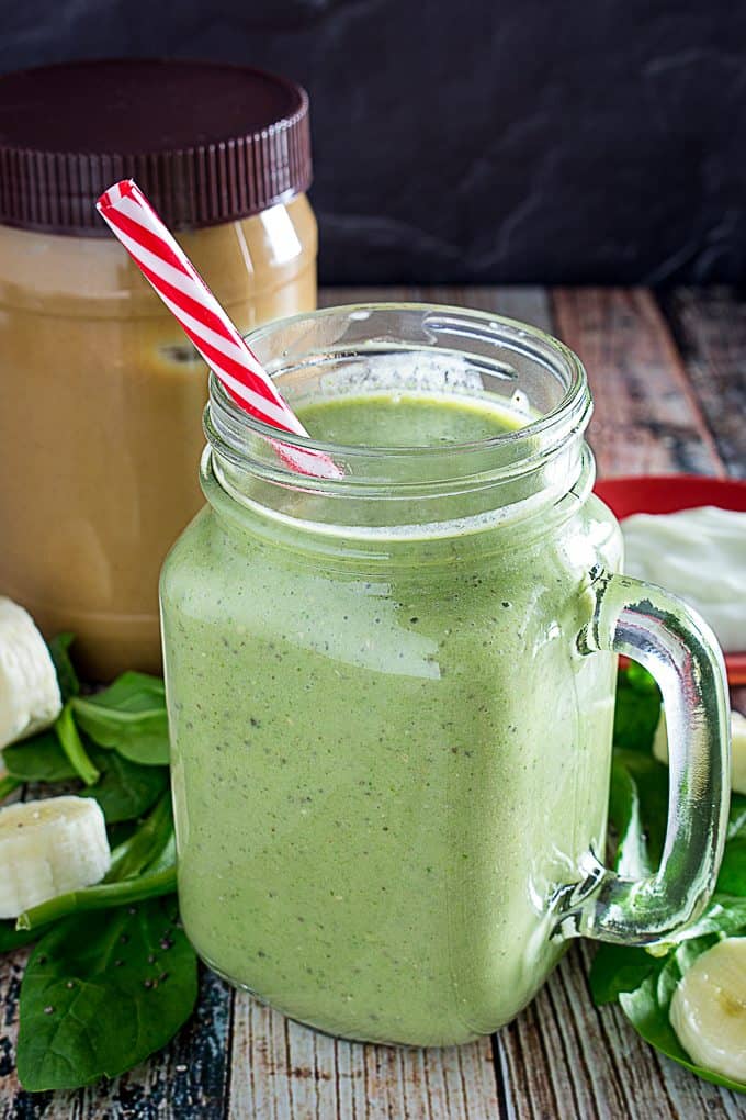 green-monster-smoothie - Dishing Delish