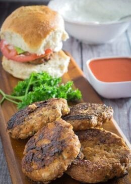 Buffalo Turkey Burgers Yogurt Ranch Dressing