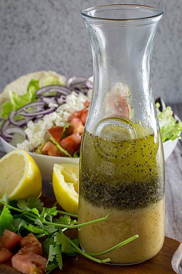 Greek Salad Dressing & Greek Salad • Dishing Delish