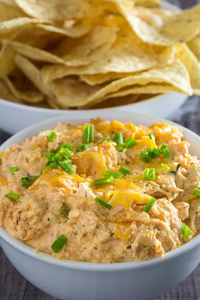 Crockpot Buffalo Chicken Dip • Dishing Delish