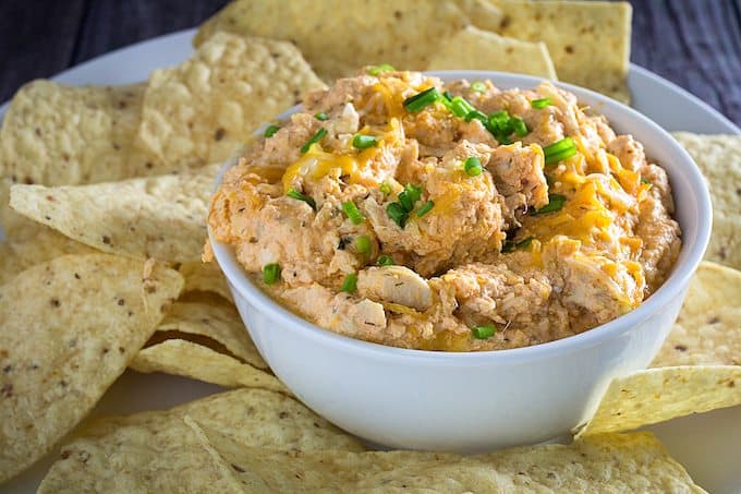 Crockpot Buffalo Chicken Dip • Dishing Delish