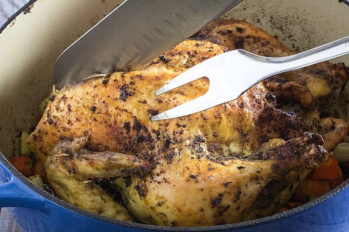 dutch oven whole chicken & potatoes