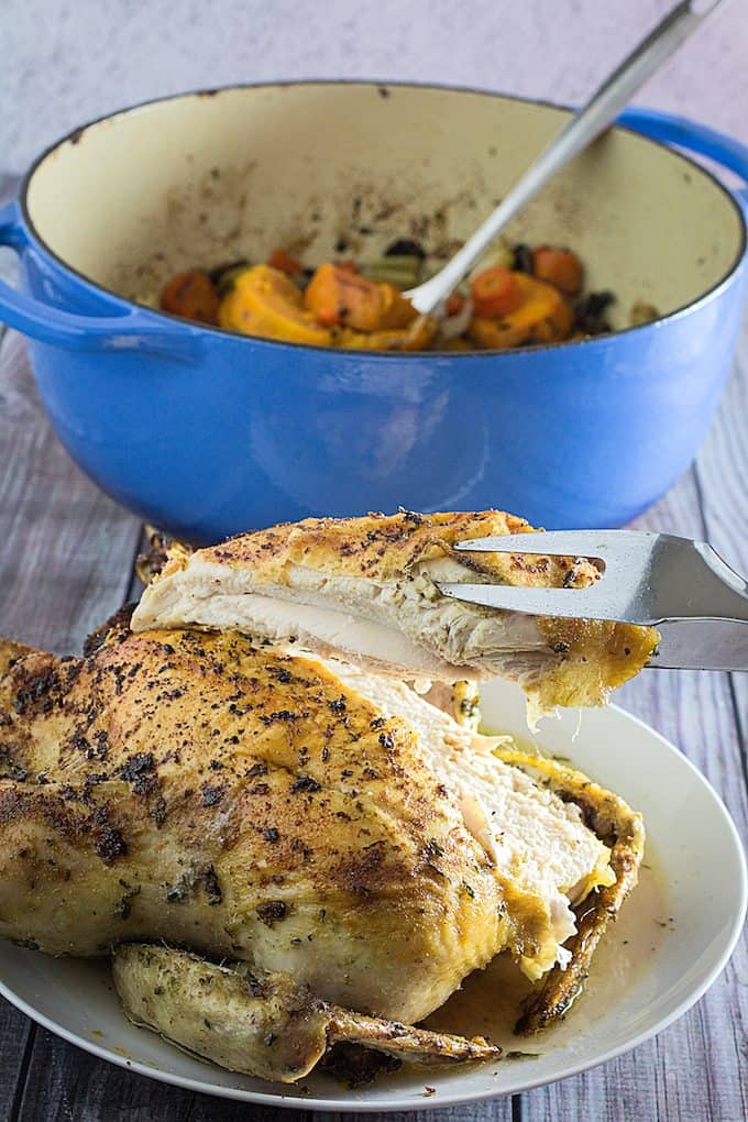 dutch oven whole chicken & potatoes