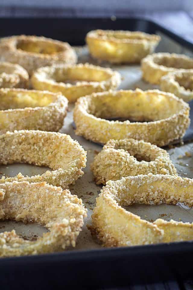 Crispy Oven Baked Gluten Free Onion Rings • Dishing Delish