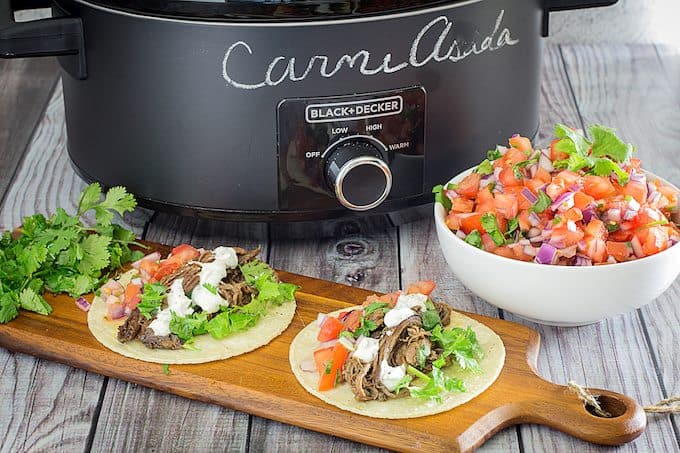 slow cooker carne asada tacos