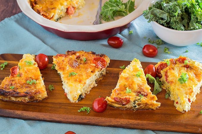 crustless kale quiche