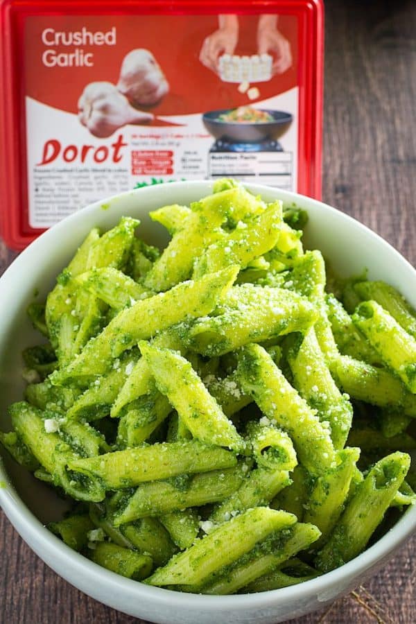 Easy Kale Pesto With Almonds & Parmesan • Dishing Delish