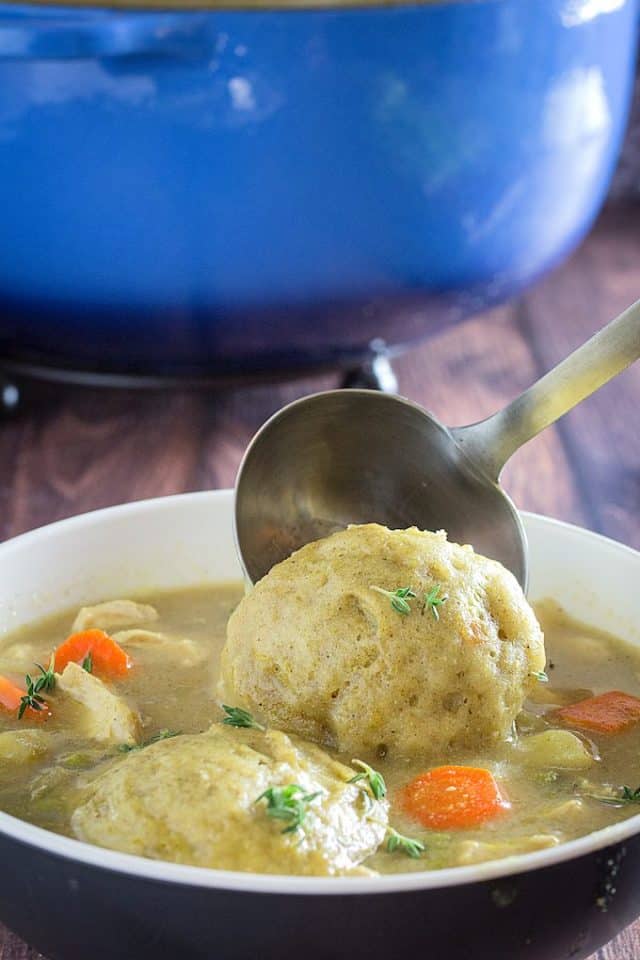 Gluten Free Chicken & Dumplings • Dishing Delish