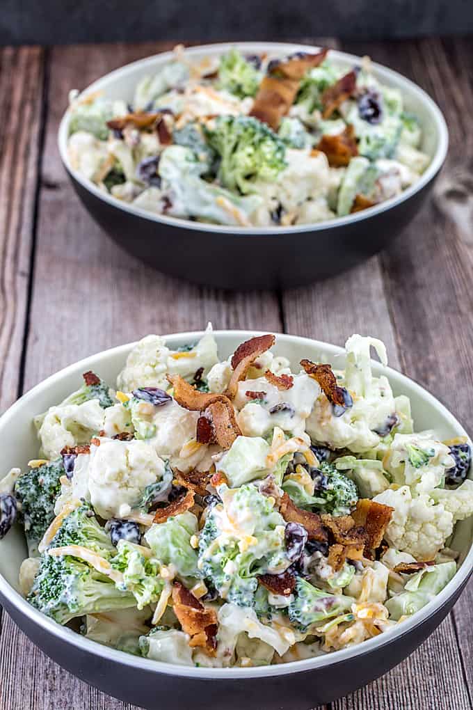 Amish Broccoli Salad With Craisins • Dishing Delish