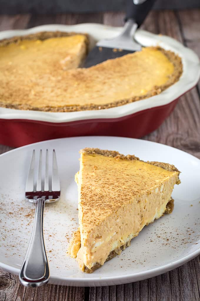 Gluten Free Pumpkin Pie Cheesecake - Dishing Delish