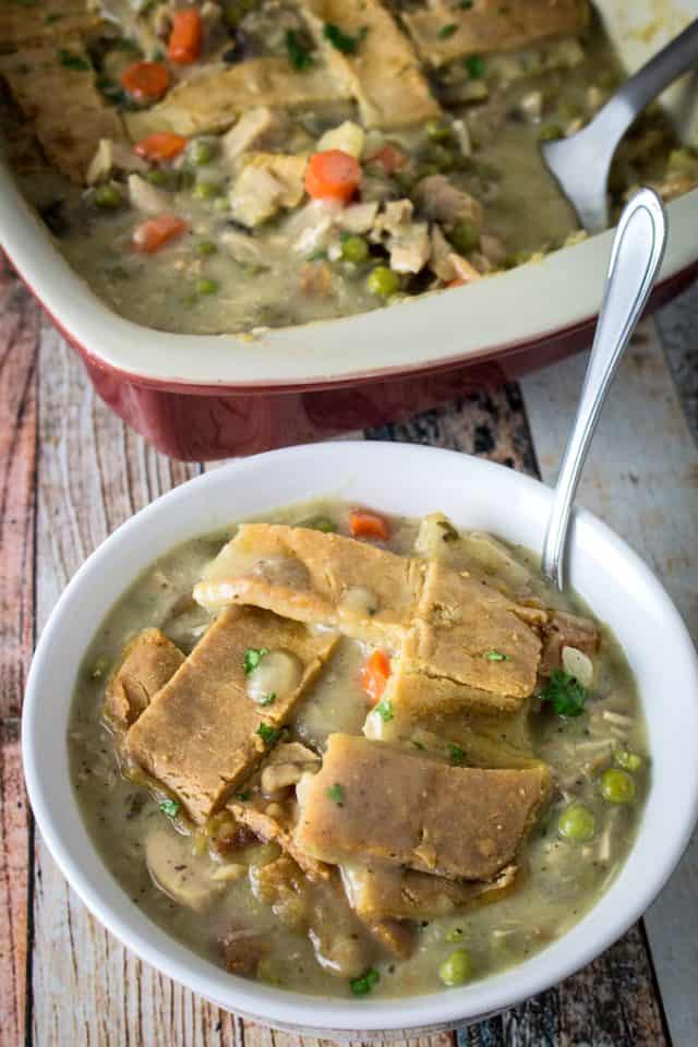 Leftover Turkey Pot Pie Casserole • Dishing Delish
