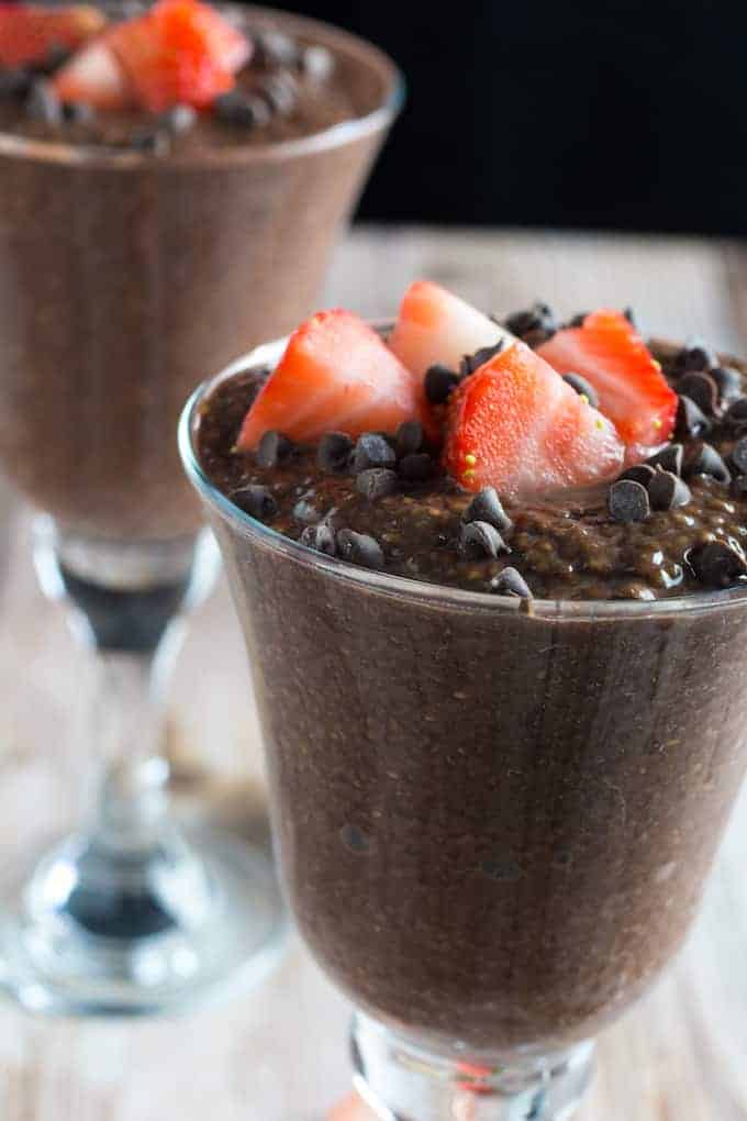 Easy Chocolate Chia Seed Pudding • Dishing Delish