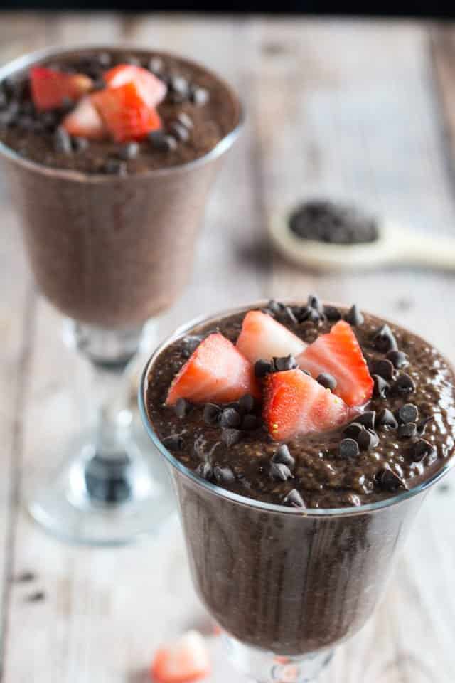 Easy Chocolate Chia Seed Pudding • Dishing Delish