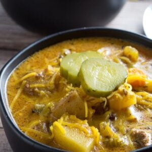 crockpot cheeseburger soup recipe