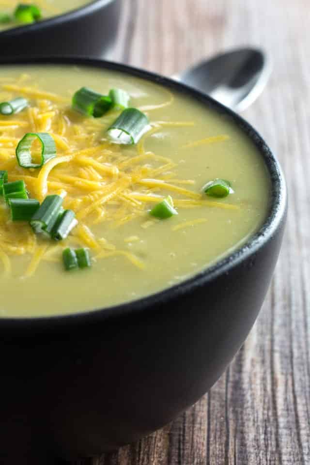 Potato Leek Instant Pot Soup With Cheddar • Dishing Delish
