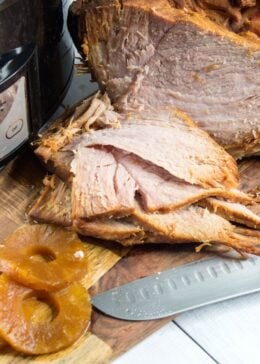 slow cooker ham pineapple glaze