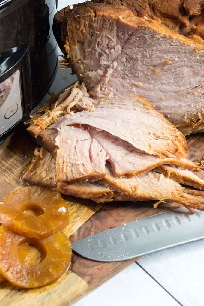 slow cooker ham pineapple glaze