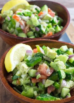 cucumber tomato avocado salad