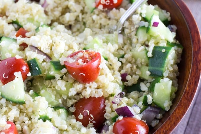 Bowl of quinoa gluten free